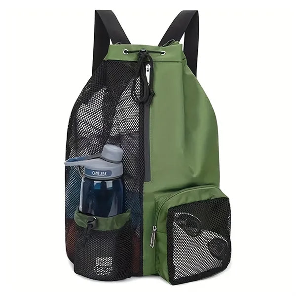 Mesh Beach Backpack With Wet Pocket