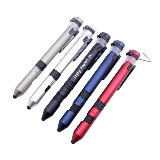 6-in-1 Multi-Tool Ballpoint Pen for Office, Camping & Gifts