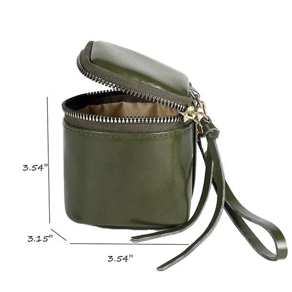 Mini Leather Tote Lipstick Coin Purse