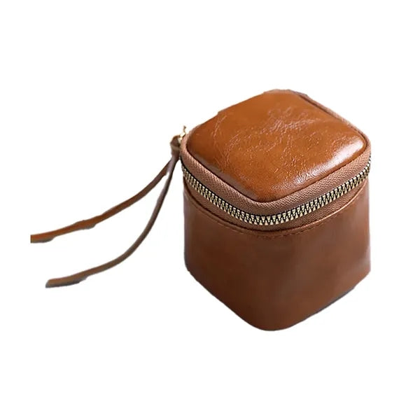 Mini Leather Tote Lipstick Coin Purse