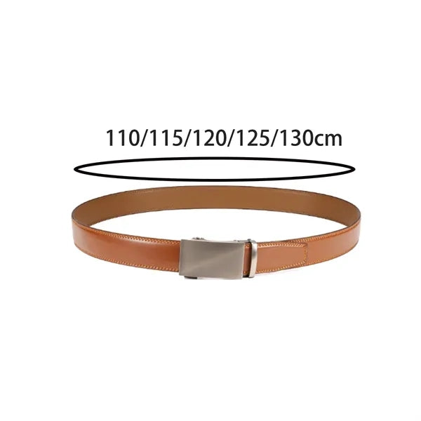 Leather Automatic Buckle Dress Belt