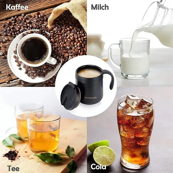 10Oz. Stainless Steel Mug with Handle and Insulated Design