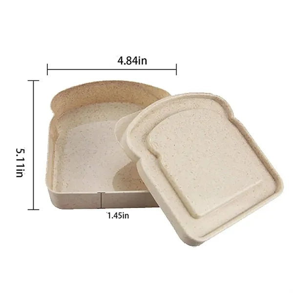 Wheat Straw Portable Sandwich Bento Box