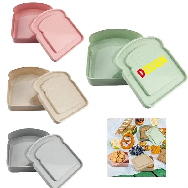 Wheat Straw Portable Sandwich Bento Box