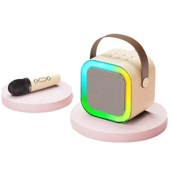 Mini Karaoke Machine With 2 Wireless Microphones