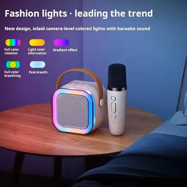 Mini Karaoke Machine With 2 Wireless Microphones