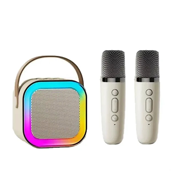 Mini Karaoke Machine With 2 Wireless Microphones