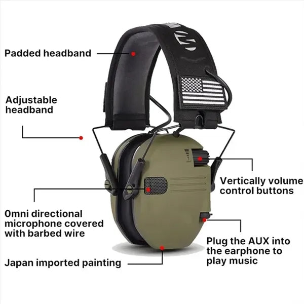 Tactical Electronic Shooting Ear Protection Muff