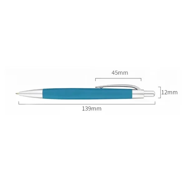 Click Ballpoint Pen with Rubber Grip and Metal Clip
