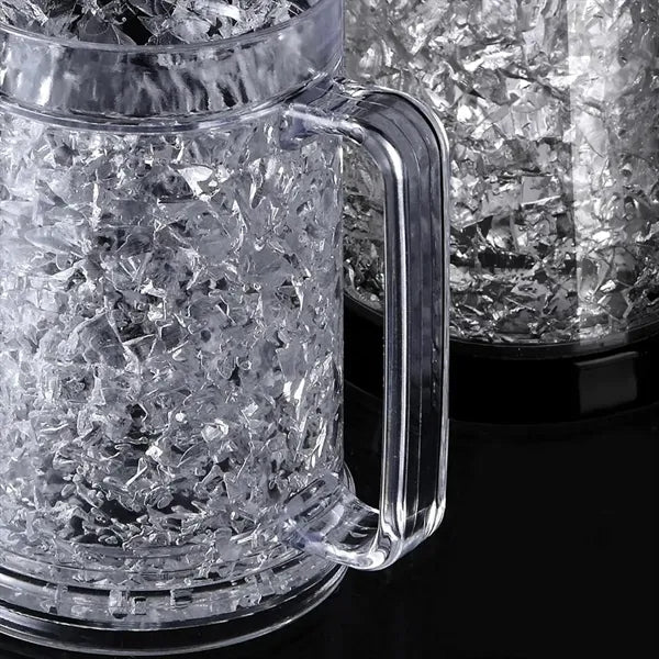 15Oz. Freezable Crystal Beer Mug with Handle Bottle