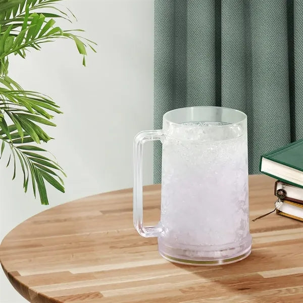 15Oz. Freezable Crystal Beer Mug with Handle Bottle