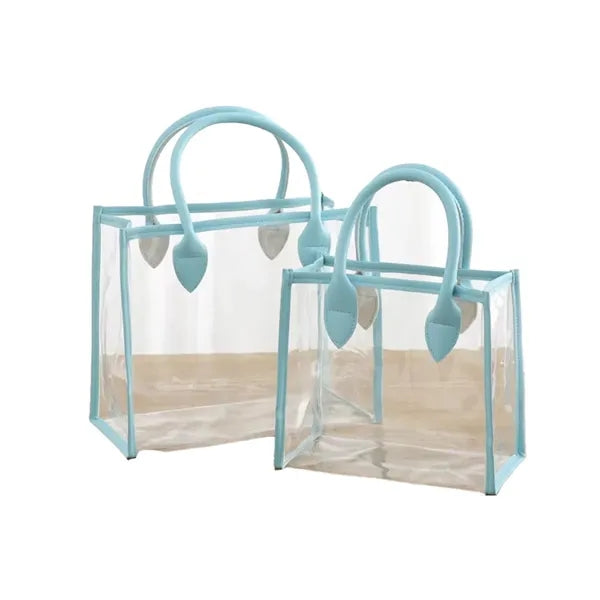 Transparent waterproof gift shopping bag