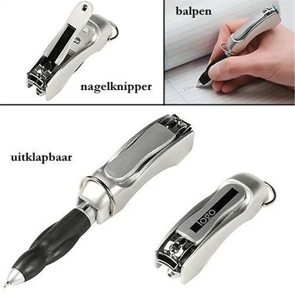 Key Chain Creative Foldable Nail Clippers Ballpoint Pen