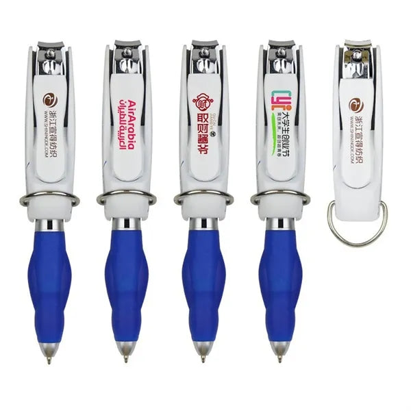 Key Chain Creative Foldable Nail Clippers Ballpoint Pen