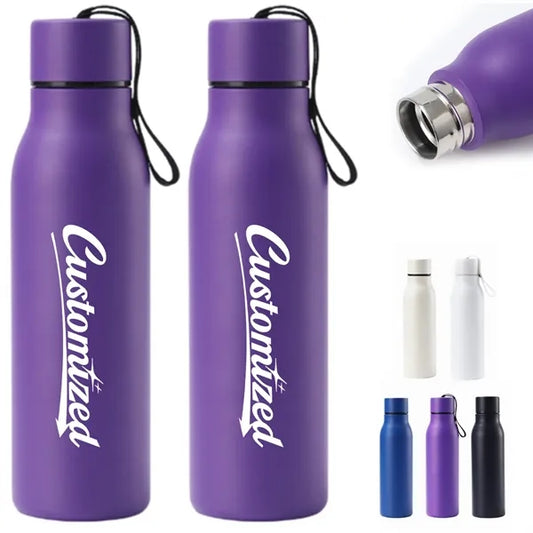17/22Oz. Slim Vacuum Bottle with Strap Tumblers