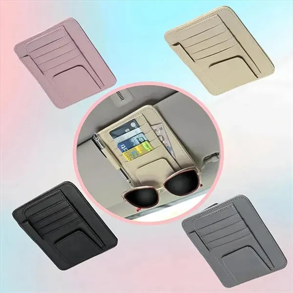 Elite Leather Sun Visor Organizer