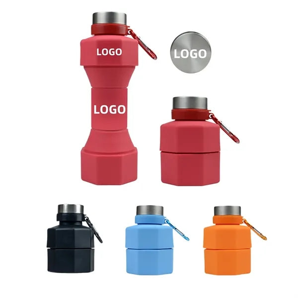 22oz Workout Dumbbell Silicone Foldable Water Bottle