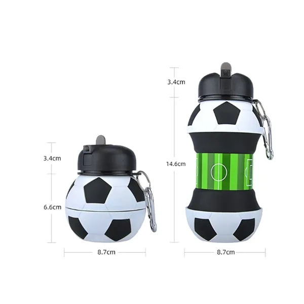 Sports-Themed Kids Water Bottle with Spout and Carry Loop