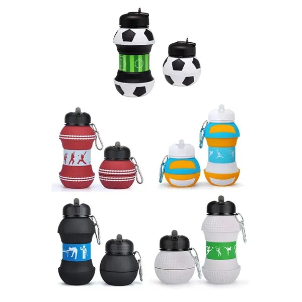 Sports-Themed Kids Water Bottle with Spout and Carry Loop