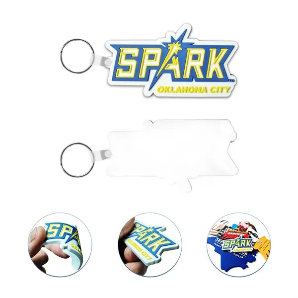 3'' Custom PVC Shaped Key Tag