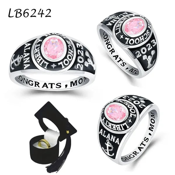 3D Metal Graduation Ring for School Class Souvenir Gift