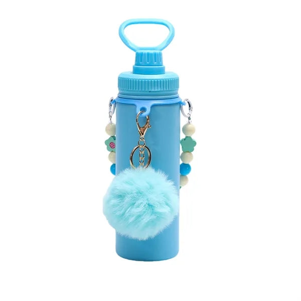 18oz Insulated Tumbler With Detachable Beaded & Pom Keychain