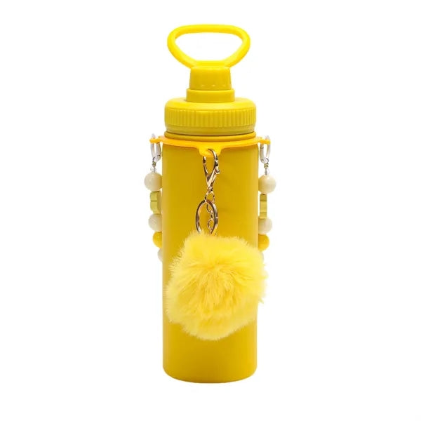 18oz Insulated Tumbler With Detachable Beaded & Pom Keychain