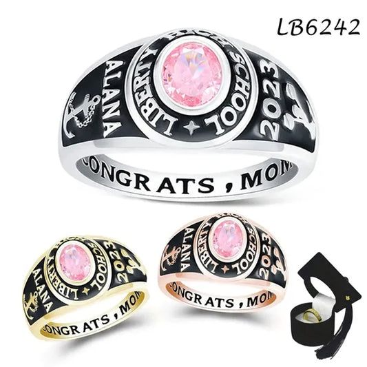 3D Metal Graduation Ring for School Class Souvenir Gift