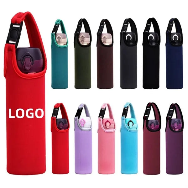 Neoprene Water Bottle Holder with Adjustable Strap