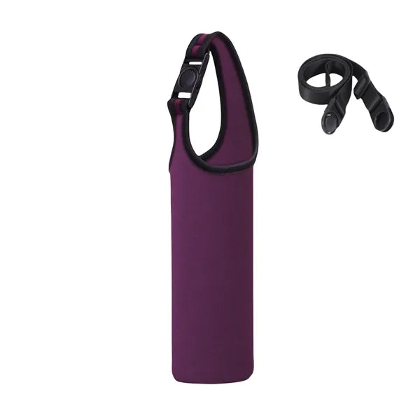 Neoprene Water Bottle Holder with Adjustable Strap