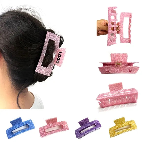 Sweet 4.92Inch Oversize Large Rectangular Acetate Hair Clip