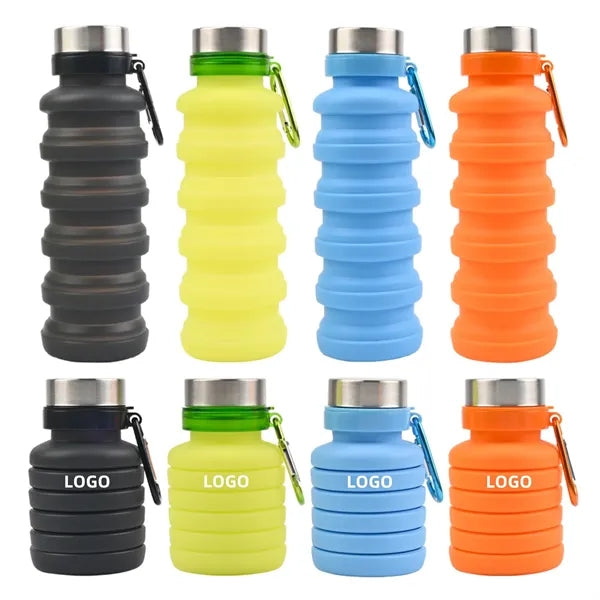 17oz Outdoor Silicone Collapsible Water Bottle