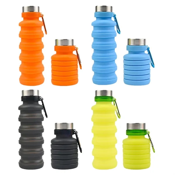 17oz Outdoor Silicone Collapsible Water Bottle