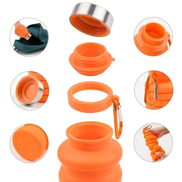 17oz Outdoor Silicone Collapsible Water Bottle