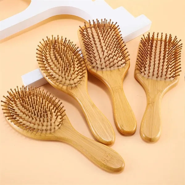 Bamboo Hair Brush for Scalp Stimulation