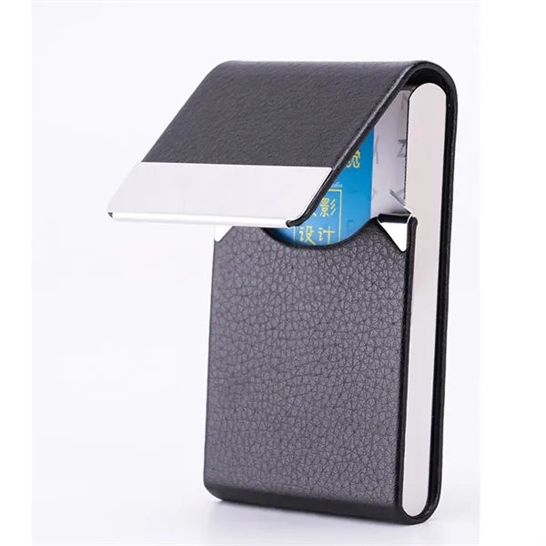 PU Leather Stainless Steel Business Card Case