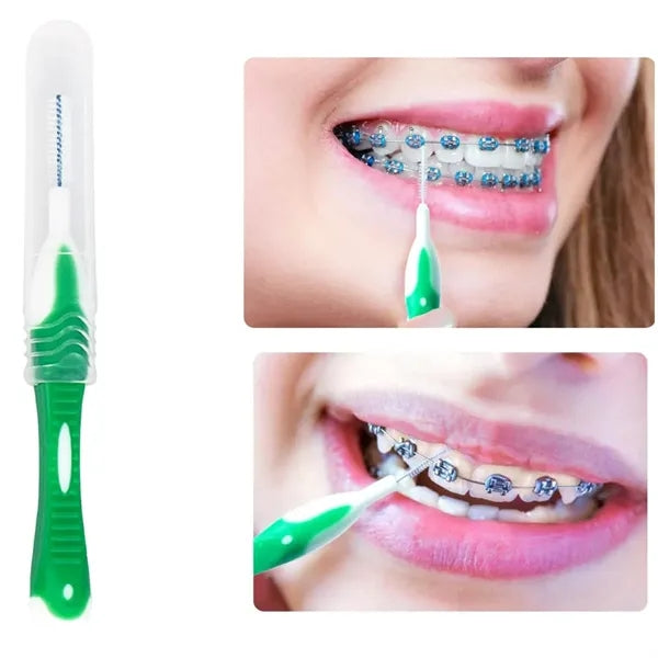 Orthodontic Oral Care Kit 8 Piece Set with Brush Floss