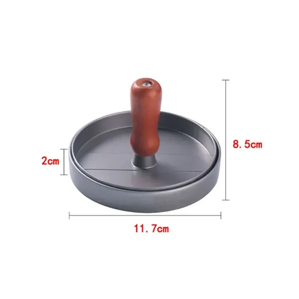 Aluminum Burger Press with Handle and 100 Patty Papers