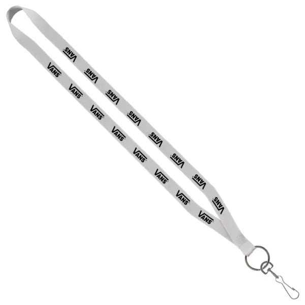 1/2" Polyester Lanyard with Sewn Metal Swivel Snap Hook
