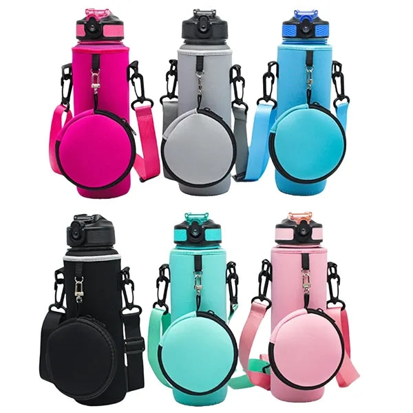 Neoprene Water Bottle Sleeve With Pouch