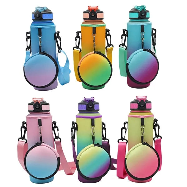 Neoprene Water Bottle Sleeve With Pouch