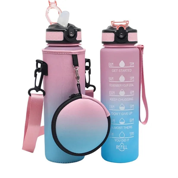 Neoprene Water Bottle Sleeve With Pouch