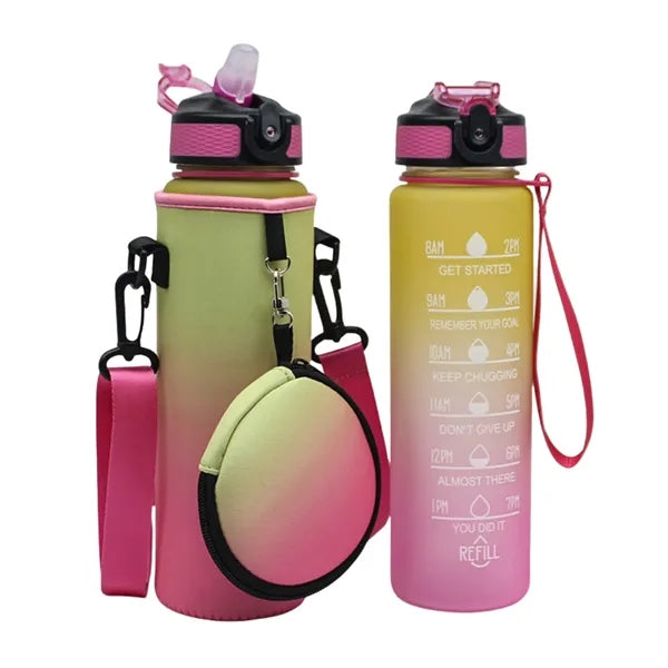 Neoprene Water Bottle Sleeve With Pouch