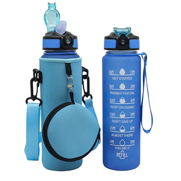 Neoprene Water Bottle Sleeve With Pouch