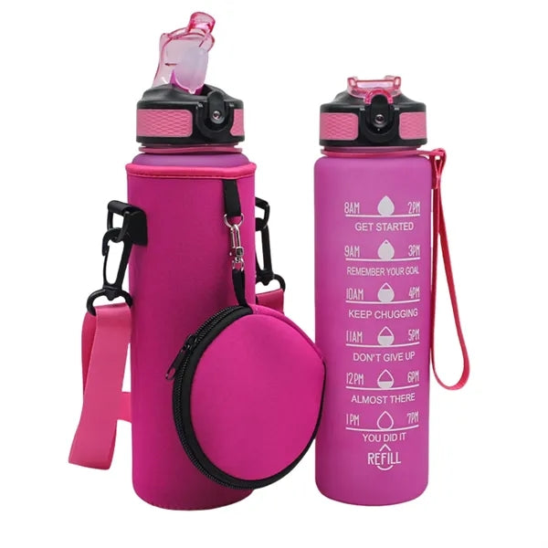 Neoprene Water Bottle Sleeve With Pouch