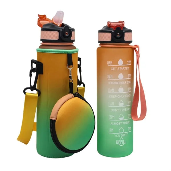 Neoprene Water Bottle Sleeve With Pouch