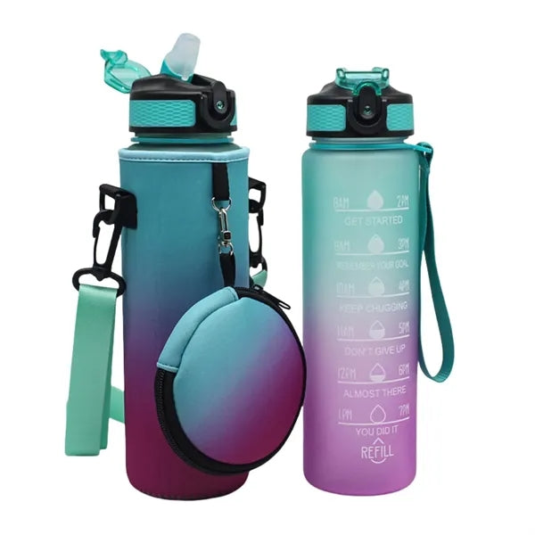 Neoprene Water Bottle Sleeve With Pouch