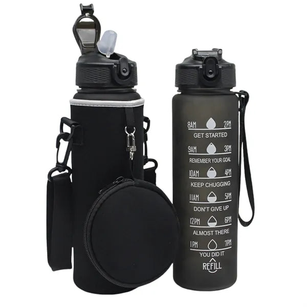 Neoprene Water Bottle Sleeve With Pouch