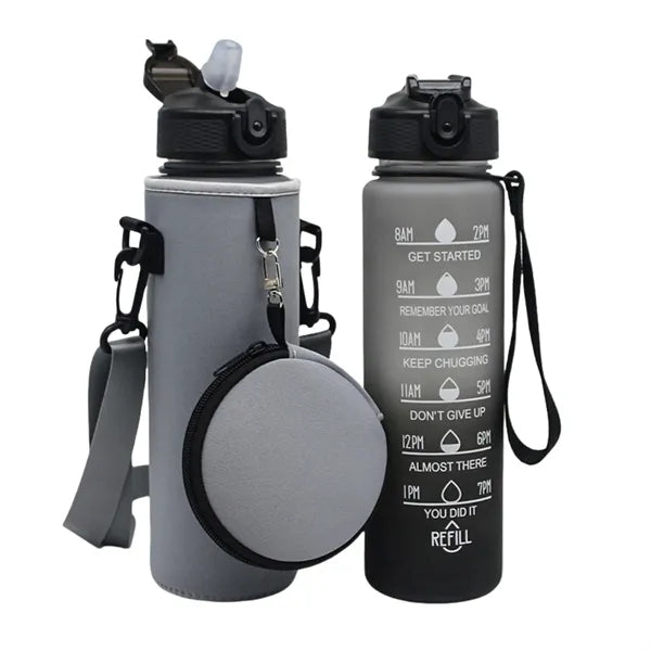Neoprene Water Bottle Sleeve With Pouch