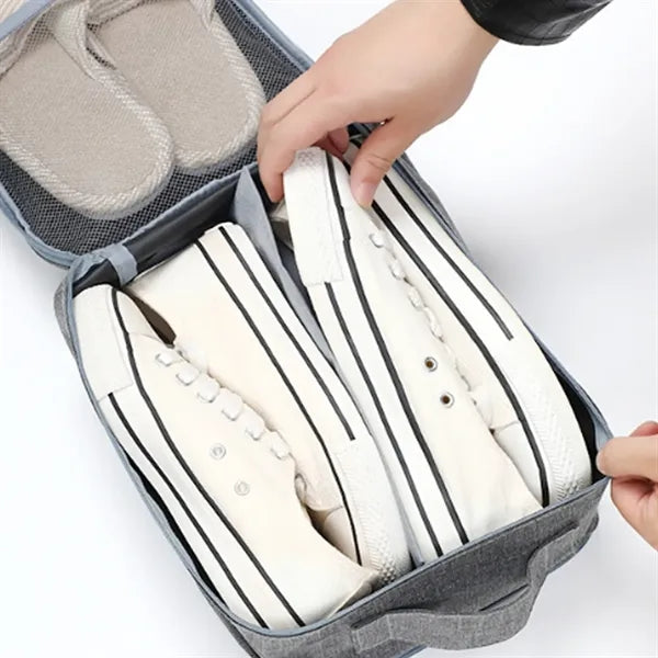 Portable Travel Shoe Bag Organizer Storage w/ Luggage Strap
